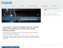 Tablet Screenshot of hanleighinsurance.com